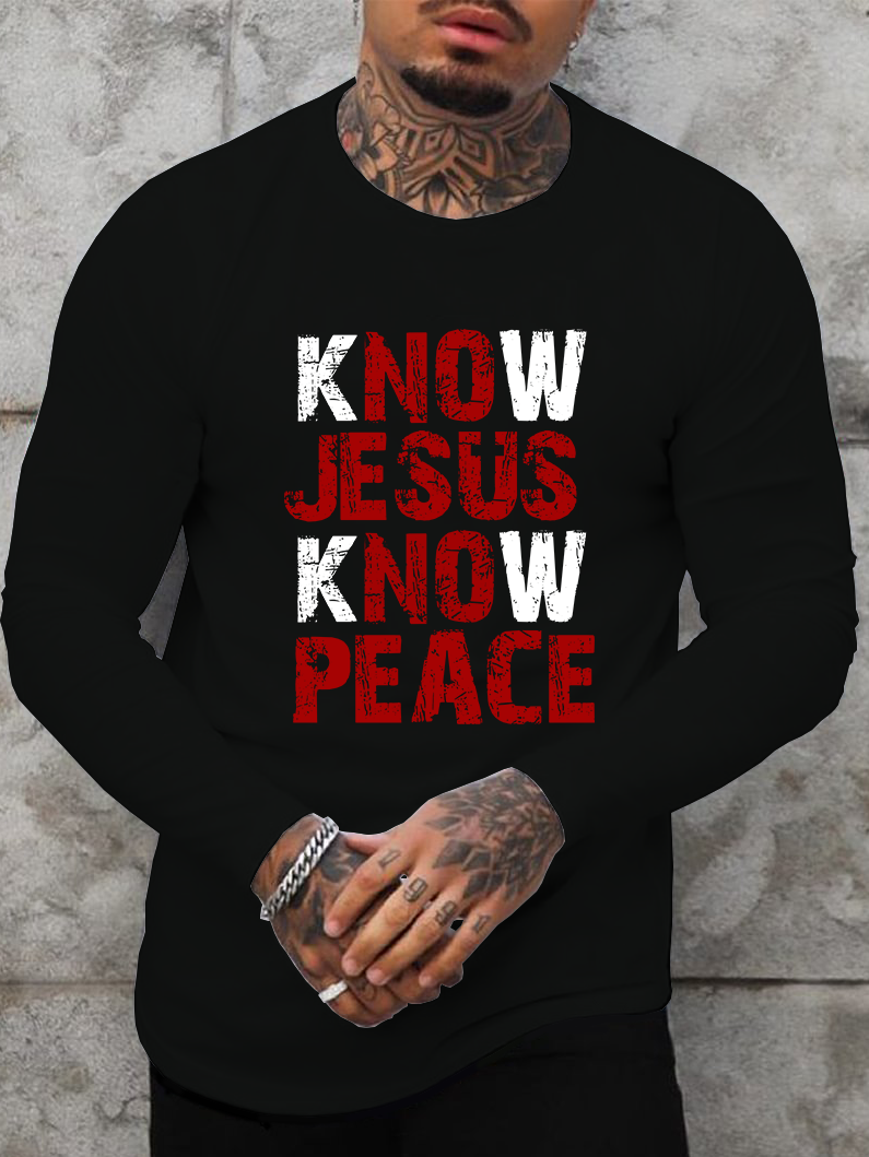 Know Jesus Know Peace Long Sleeve T-shirt