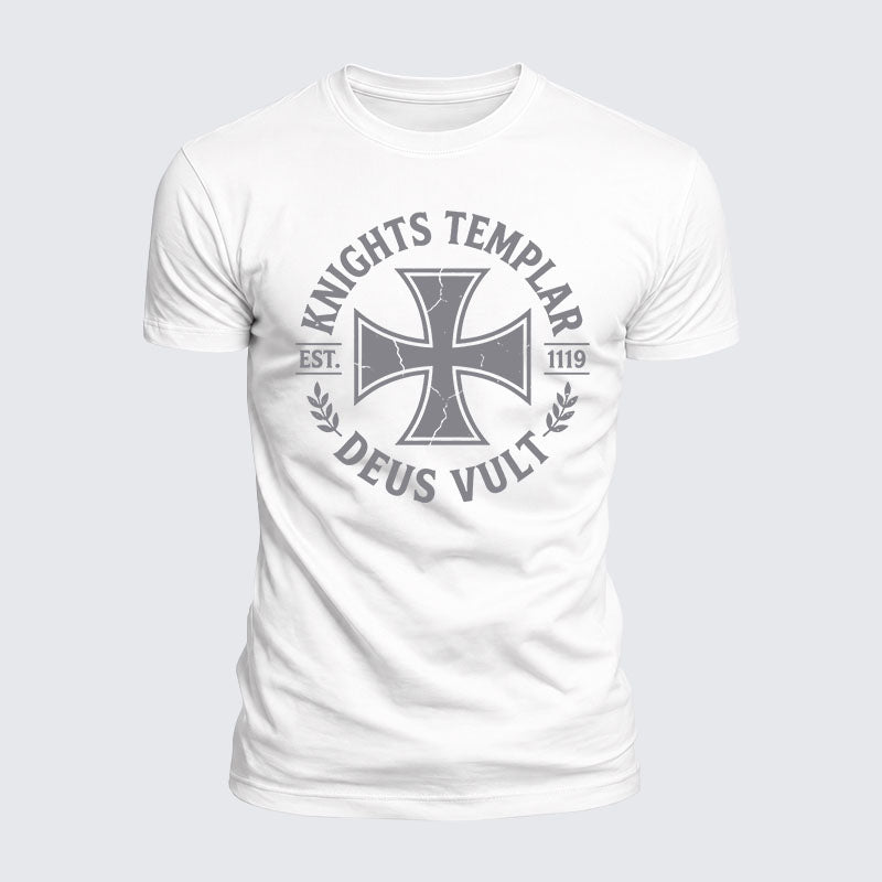 Luxe Mercerized Cotton Tee - Knights Templar Deus Vult