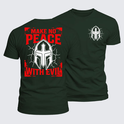Luxe Mercerized Cotton Tee - Make No Peace With Evil