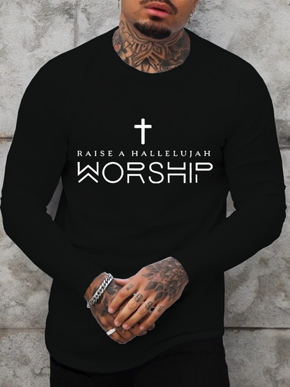 Raise Hallelujah Worship  Cotton Long Sleeve T-Shirt