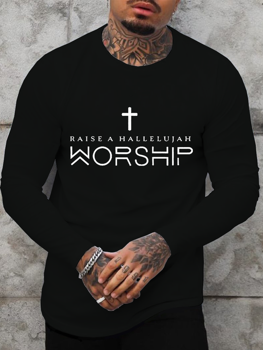 Raise Hallelujah Worship  Cotton Long Sleeve T-Shirt