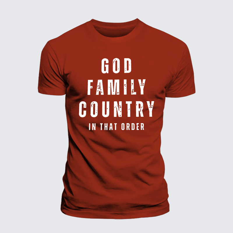 Luxe Mercerized Cotton Tee - God Family Country In That Order