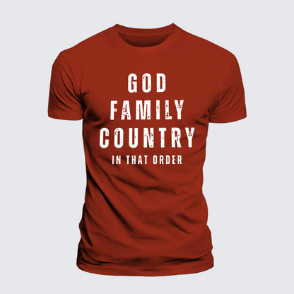 Luxe Mercerized Cotton Tee - God Family Country In That Order