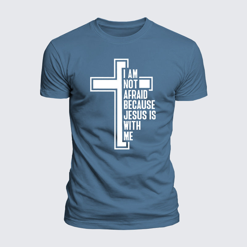 Luxe Mercerized Cotton Tee - I Am Not Afraid Because Jesus Is With Me