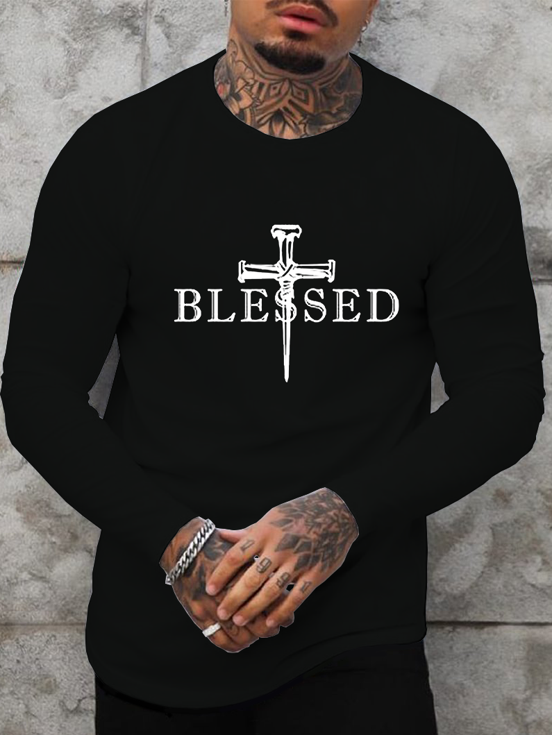 Blessed Christian  Cotton Long Sleeve T-Shirt