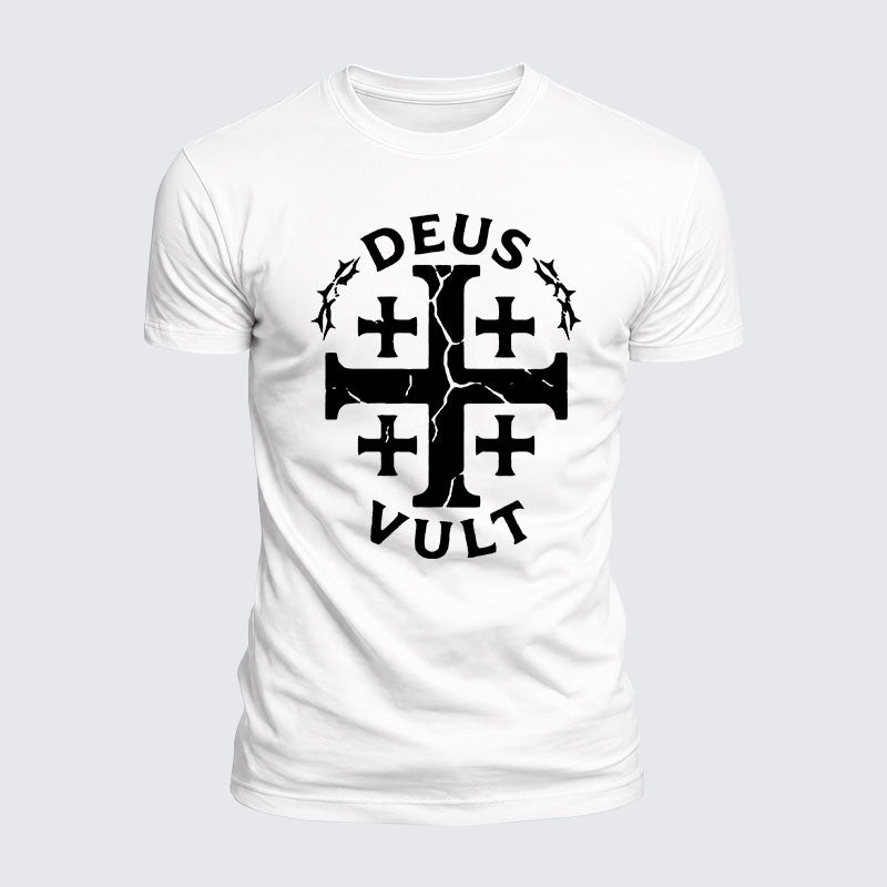 Luxe Mercerized Cotton Tee - Deus Vult