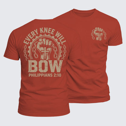 Luxe Mercerized Cotton Tee -  Every Knee Will Bow