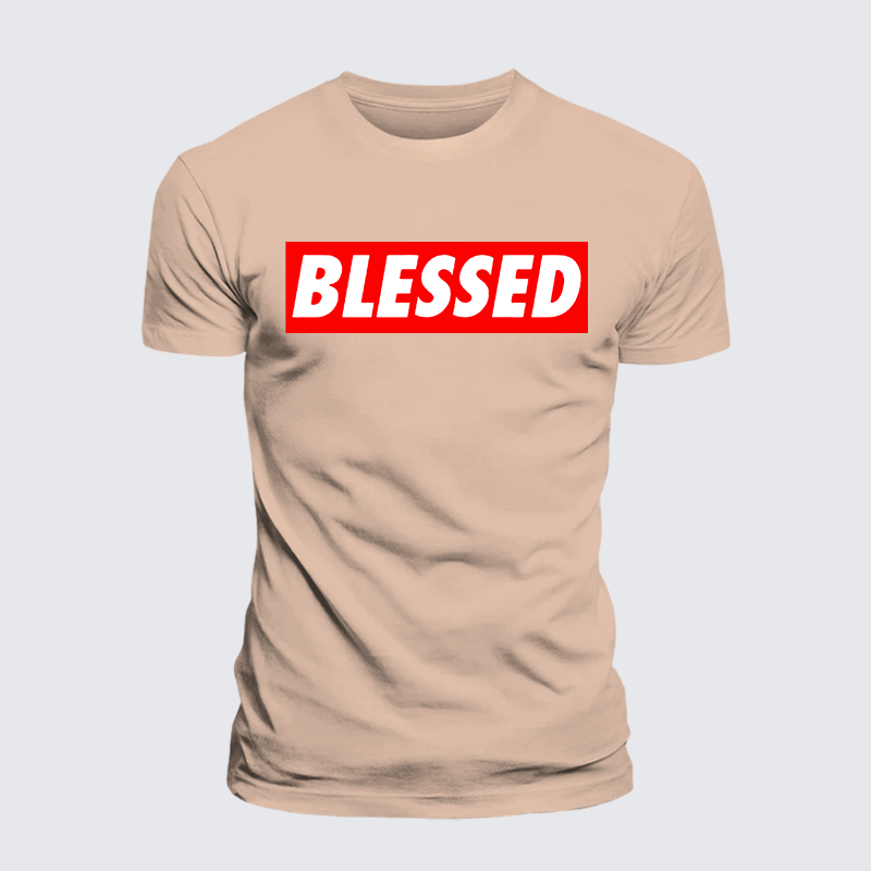 Luxe Mercerized Cotton Tee - Blessed
