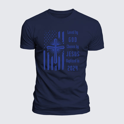 Luxe Mercerized Cotton Tee - Loved By God Chosen By Jesus Baptized