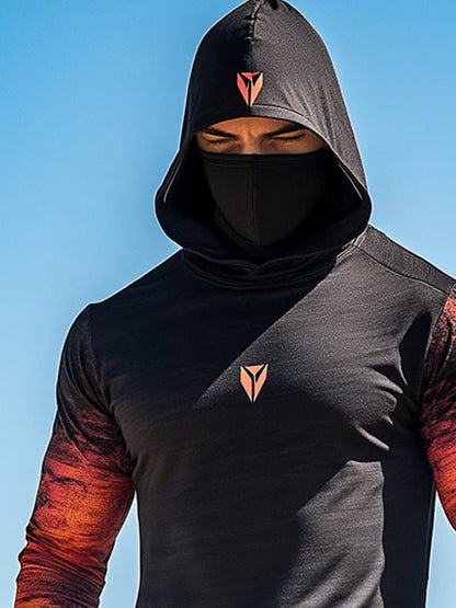 Men's Outdoor Sun Protection Cool Hooded Sun Protection Long Sleeve Top