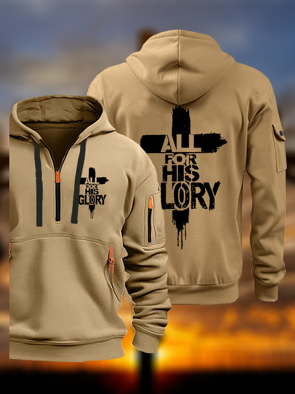 All For His Glory Jesus God Christian Zipper Hoodies