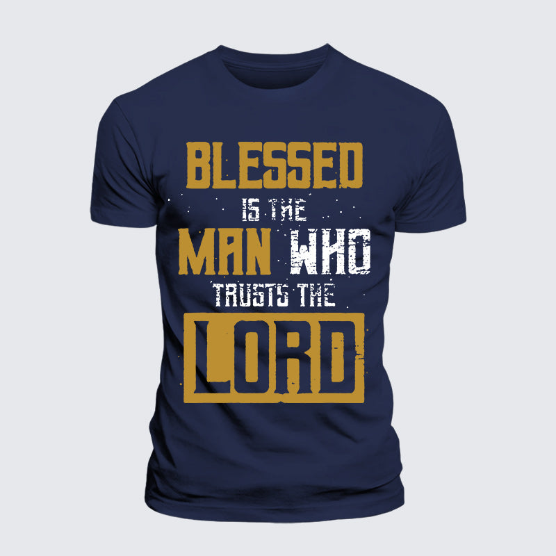 Luxe Mercerized Cotton Tee - Blessed Is The Man Who Trusts The Lord