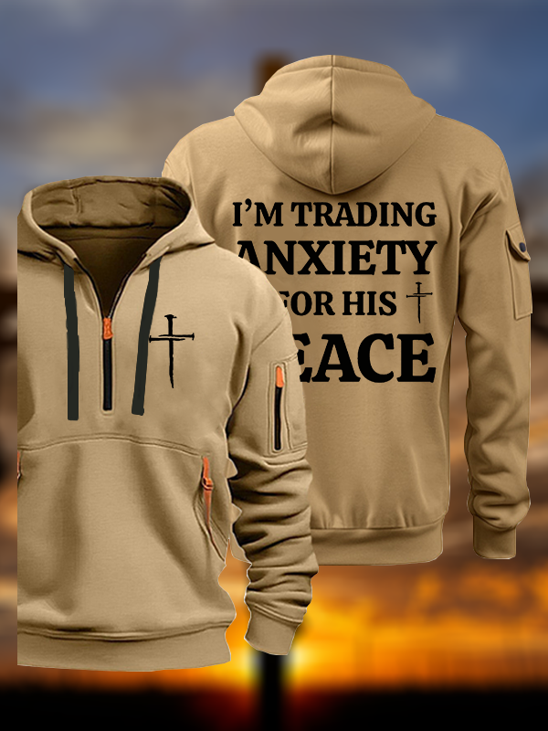 I’m Trading My Anxiety For His Peace Jesus God Christian Zipper Hoodies