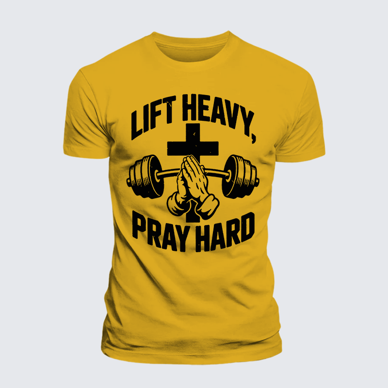 Luxe Mercerized Cotton Tee - Lift Heavy Pray Hard