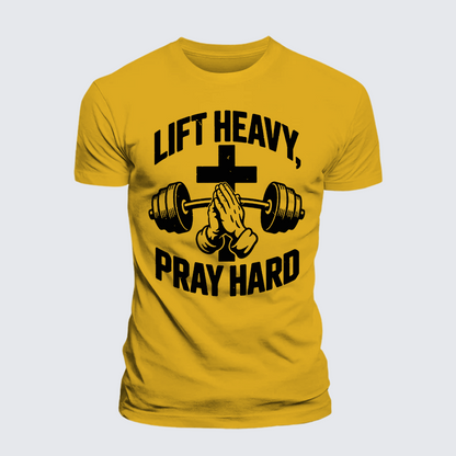 Luxe Mercerized Cotton Tee - Lift Heavy Pray Hard