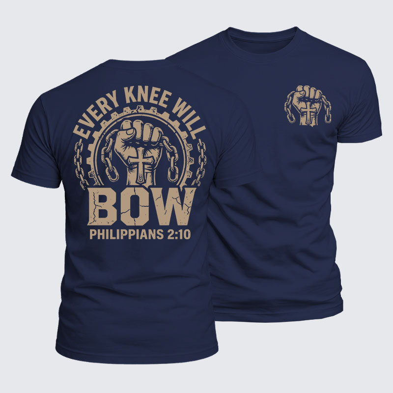 Luxe Mercerized Cotton Tee -  Every Knee Will Bow