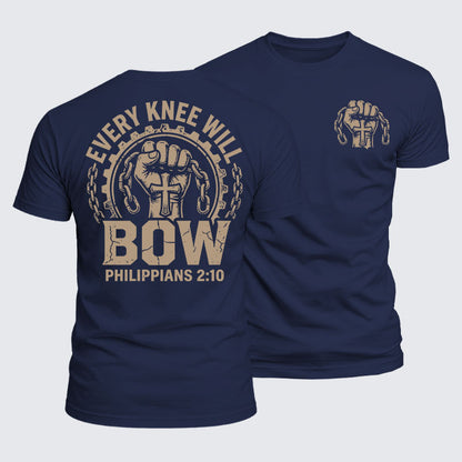 Luxe Mercerized Cotton Tee -  Every Knee Will Bow