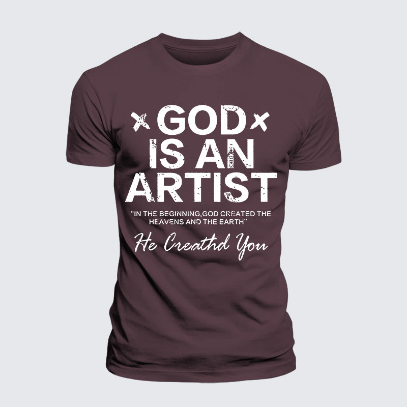 Luxe Mercerized Cotton Tee - God Is An Artist