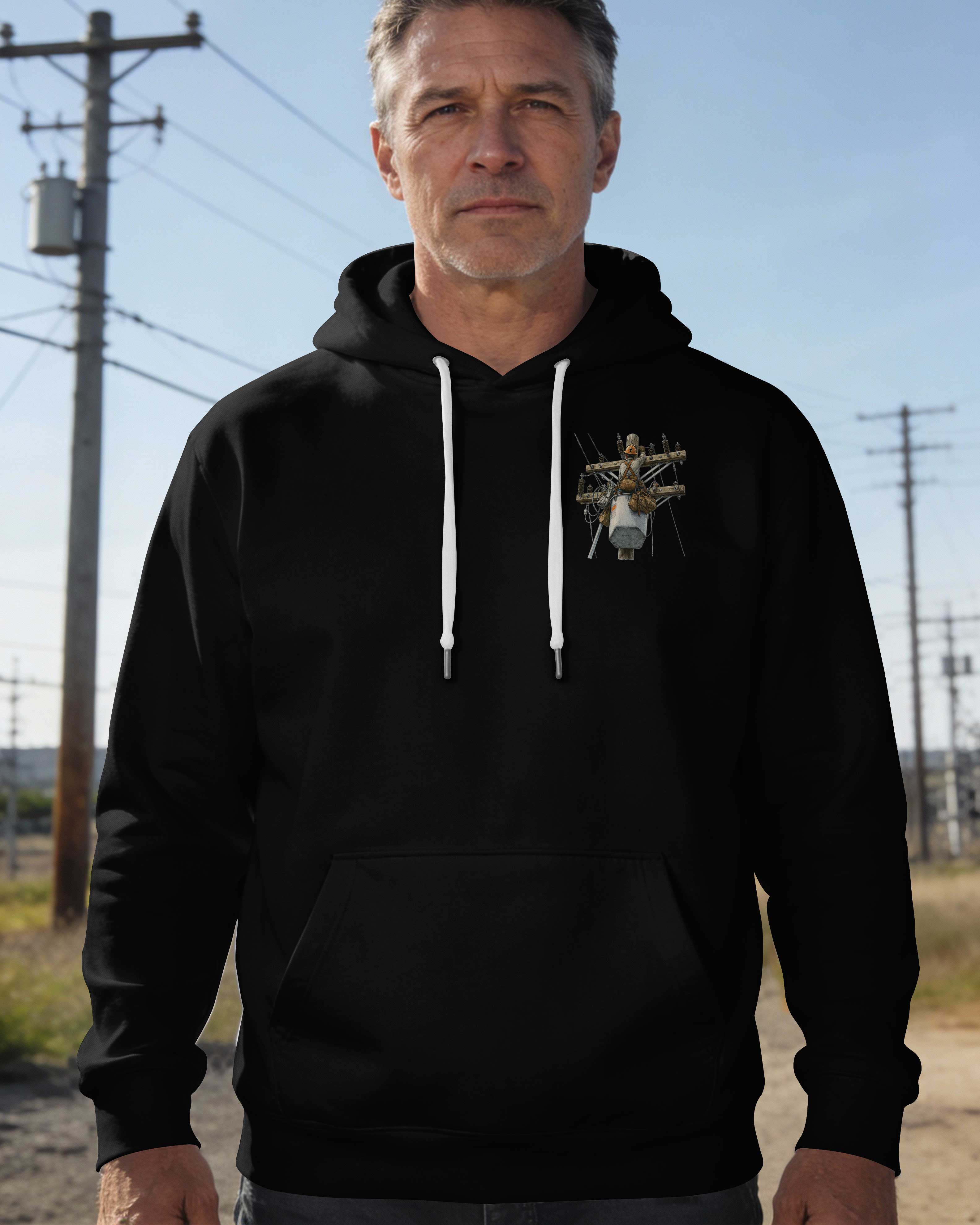 This Lineman Fixes What Storms Break With The Strength God Gives Hoodie