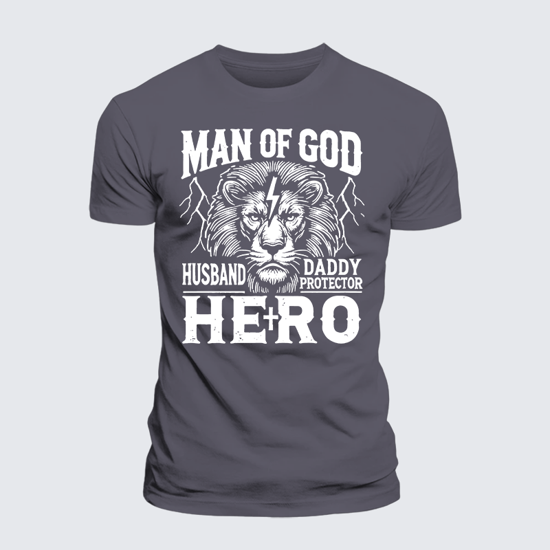 Luxe Mercerized Cotton Tee - Man Of God Husband Daddy Hero
