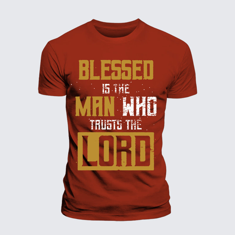 Luxe Mercerized Cotton Tee - Blessed Is The Man Who Trusts The Lord