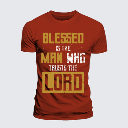 Luxe Mercerized Cotton Tee - Blessed Is The Man Who Trusts The Lord