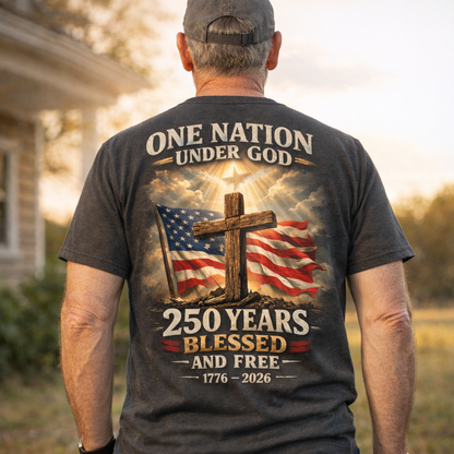 One Nation Under God – 250 Years Blessed And Free T-Shirt