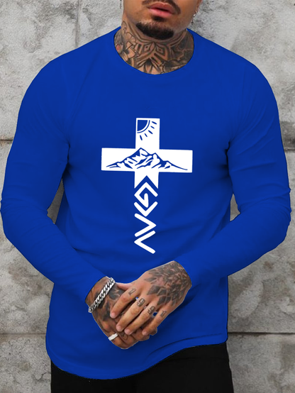 Cross Christian Cotton Long Sleeve T-Shirt