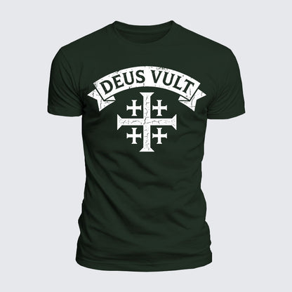 Luxe Mercerized Cotton Tee - Deus Vult
