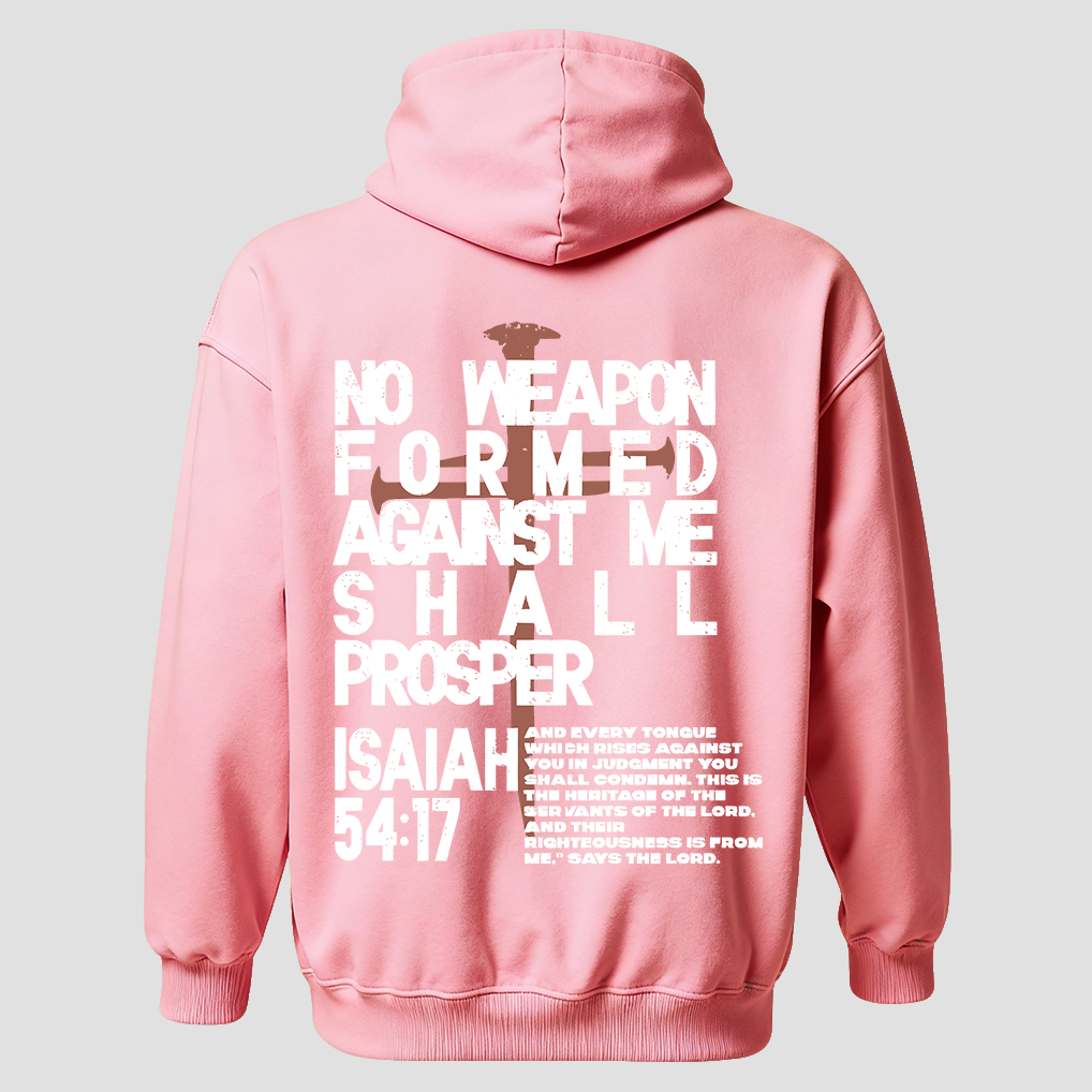 No Weapon Formed Against Me Shall Prosper Printed Men's Hoodie