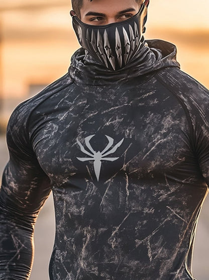 Men's Outdoor Sun Protection Breathable Cool Hooded Sun Protection Long Sleeve Top