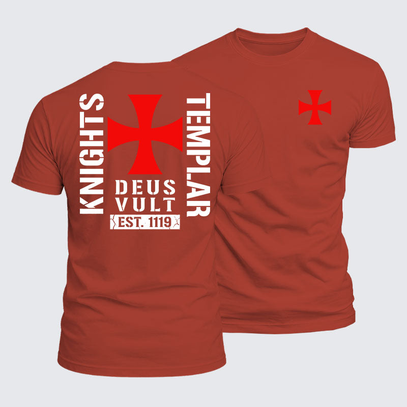Luxe Mercerized Cotton Tee - Knights Templar Deus Vult
