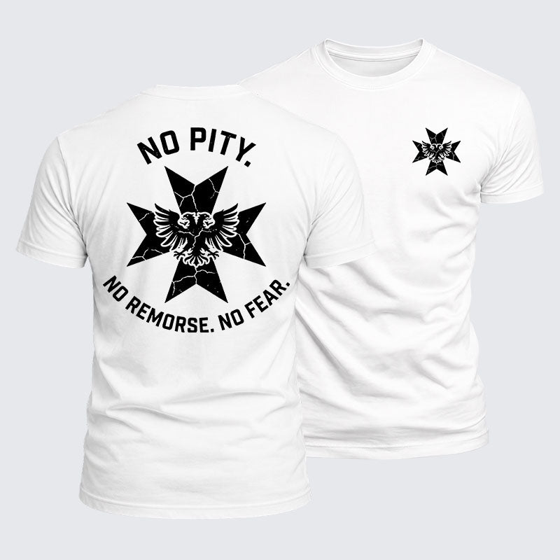 Luxe Mercerized Cotton Tee -  No Pity No Remorse No Fear