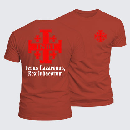Luxe Mercerized Cotton Tee - INRI Jesus Of Nazareth King Of The Jews