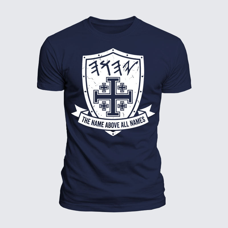 Luxe Mercerized Cotton Tee -  Yeshua Name Above All Names Yahweh YHWH Hebrew Name