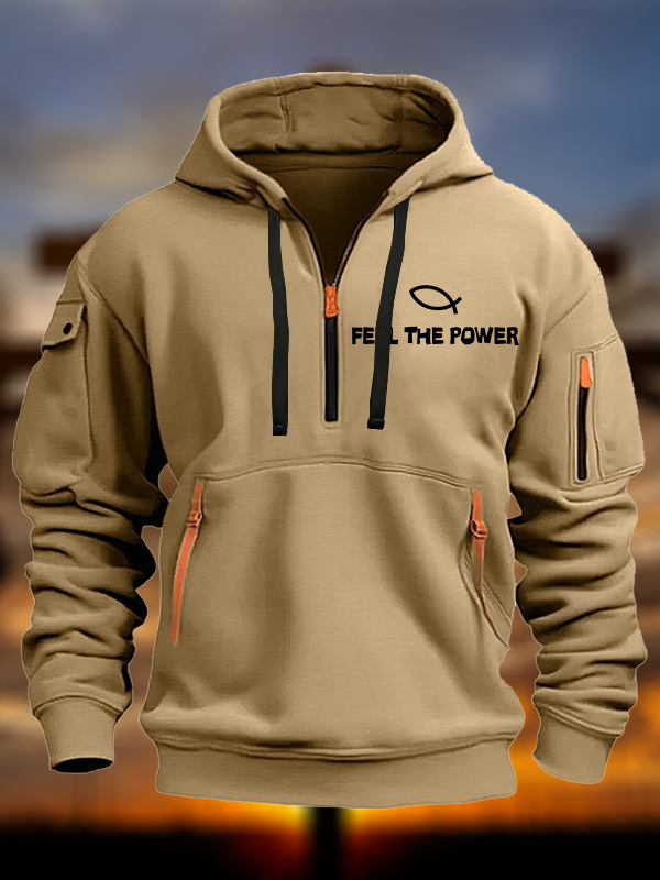 Feel The Power Jesus God Christian Zipper Hoodies