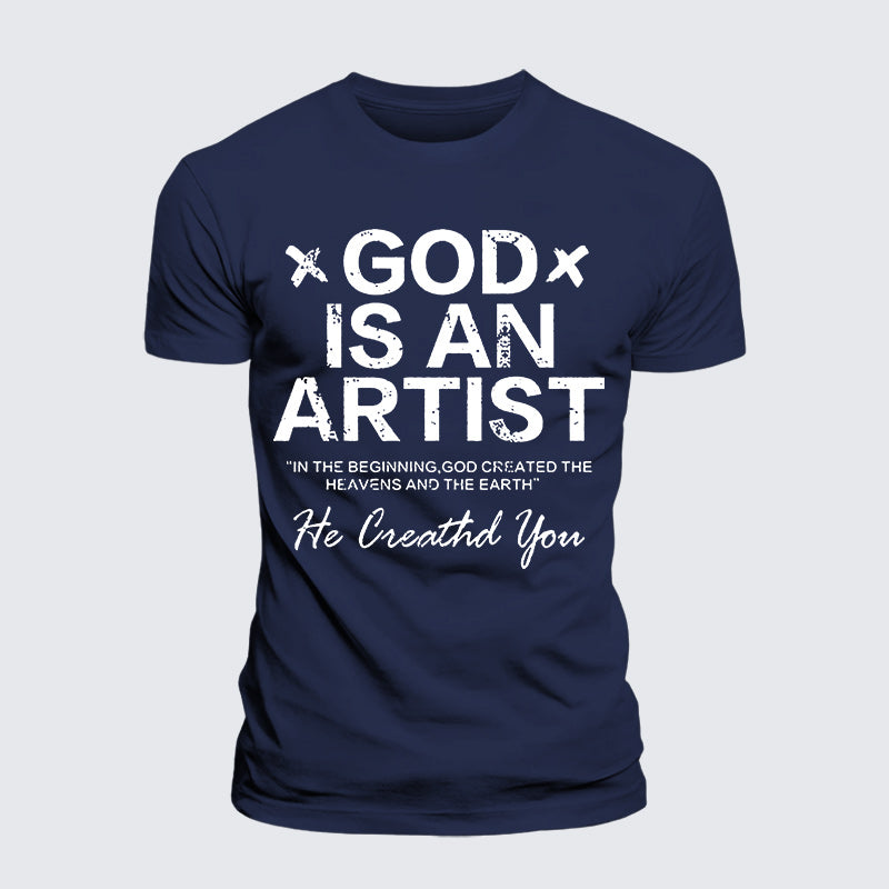 Luxe Mercerized Cotton Tee - God Is An Artist