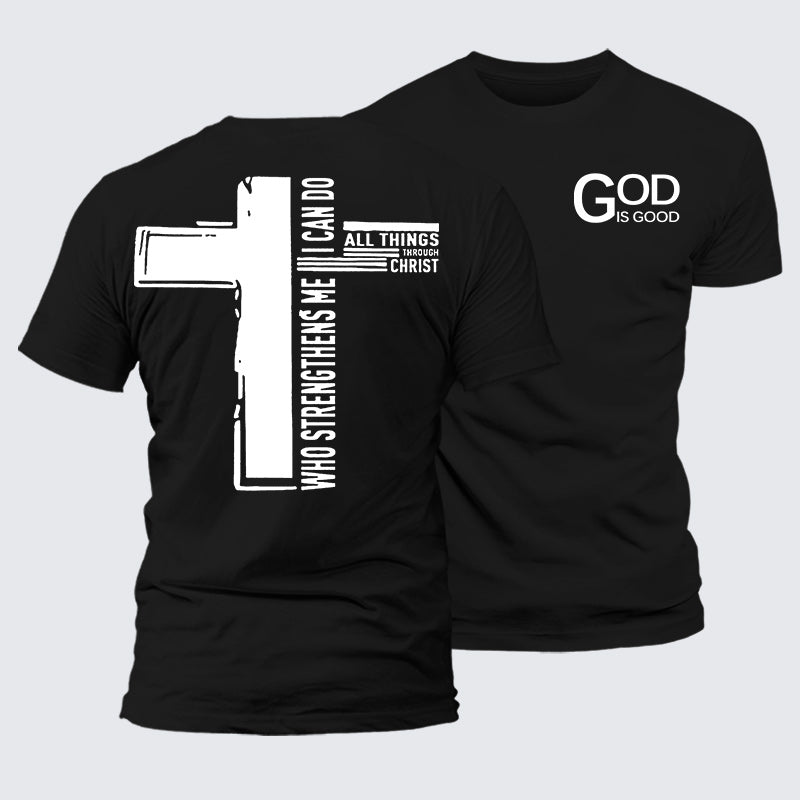 Luxe Mercerized Cotton Tee - God Is Good Philippians 4:13