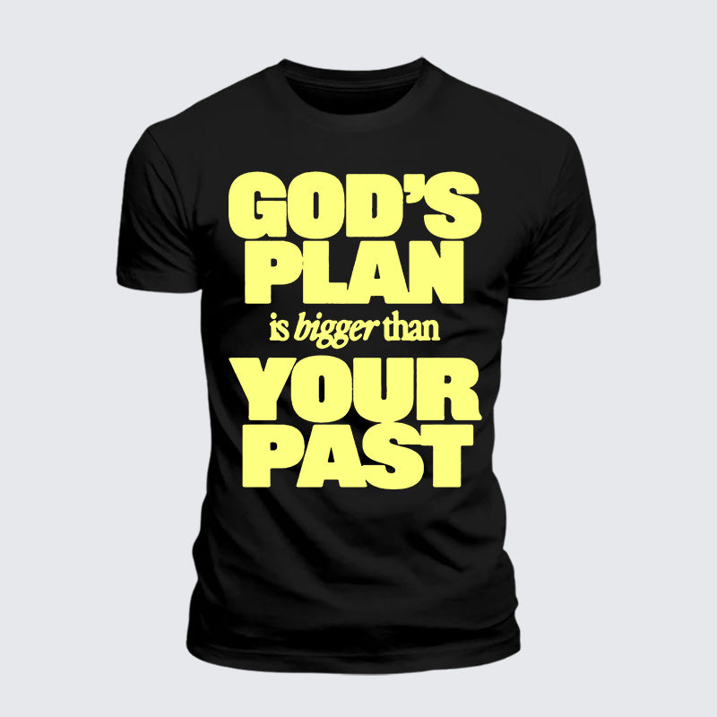 Luxe Mercerized Cotton Tee - God'a Plan Is Bigger Than Your Past