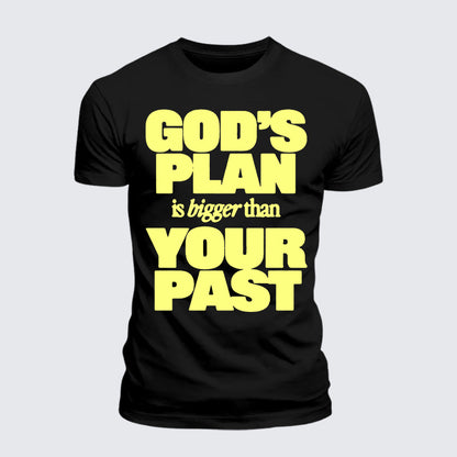 Luxe Mercerized Cotton Tee - God'a Plan Is Bigger Than Your Past