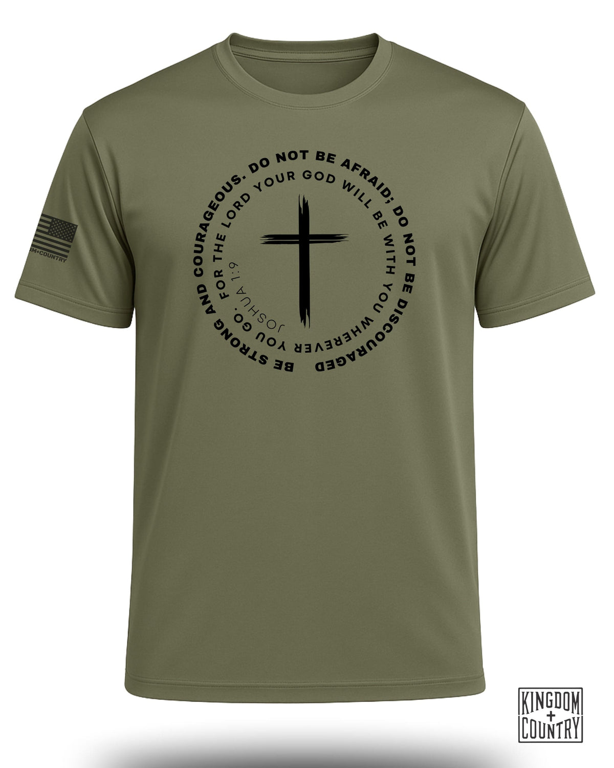 Joshua 1:9 Courage Cross Performance Shirt
