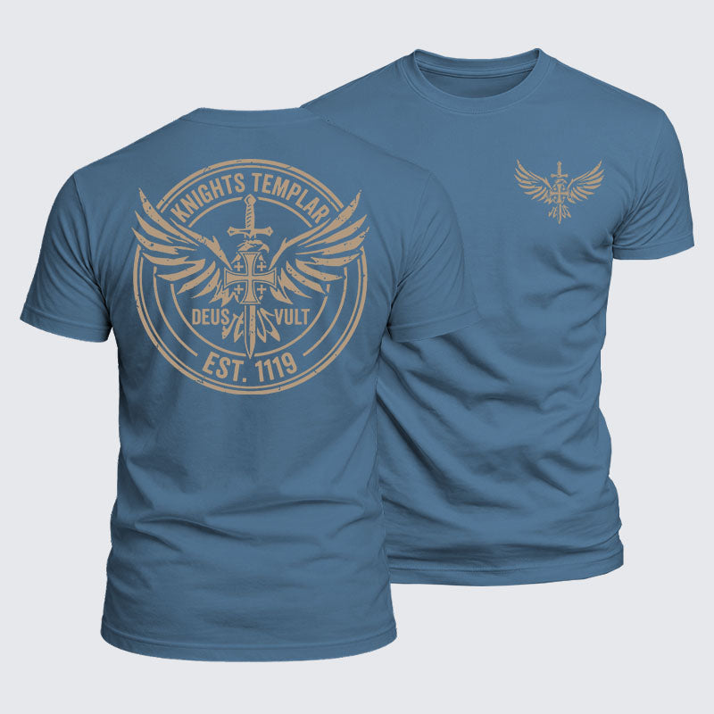 Luxe Mercerized Cotton Tee - Knights Templar Deus Vult