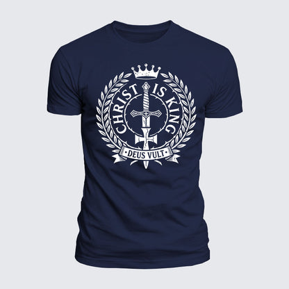 Luxe Mercerized Cotton Tee - Christ Is King Deus Vult