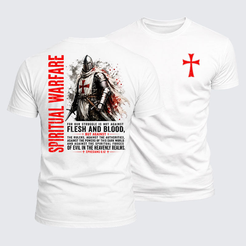 Luxe Mercerized Cotton Tee -  Spiritual Warfare Ephesians 6:12