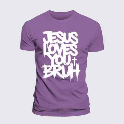 Luxe Mercerized Cotton Tee - Jesus Loves You Bruh