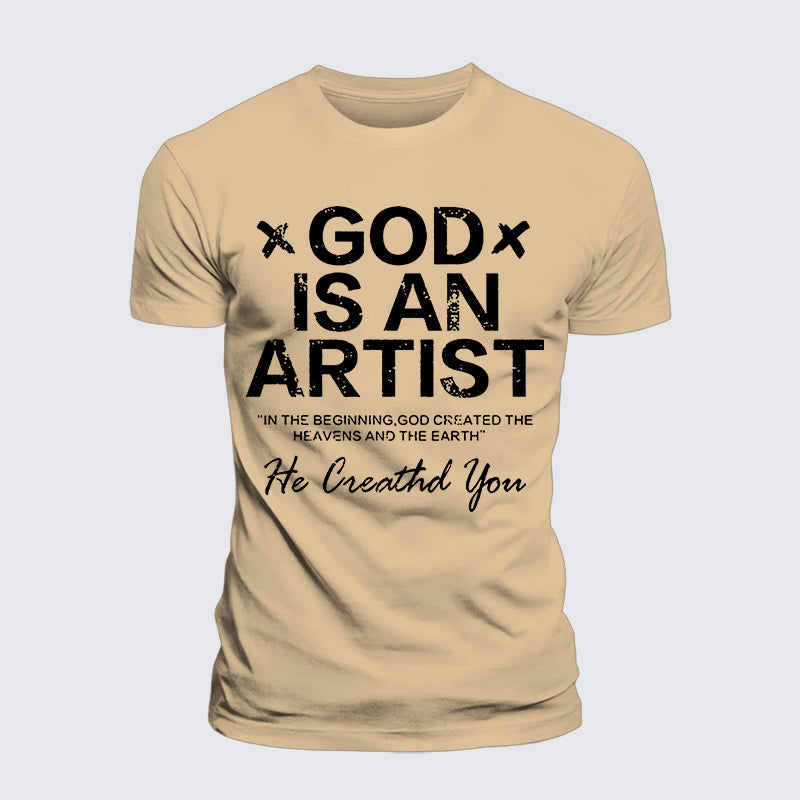 Luxe Mercerized Cotton Tee - God Is An Artist