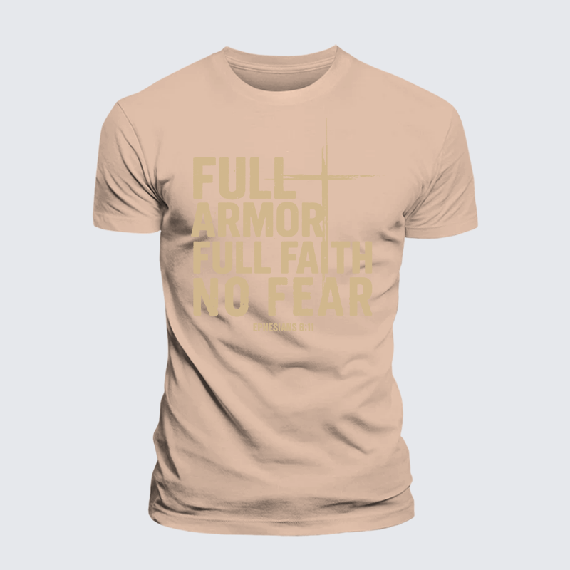 Luxe Mercerized Cotton Tee - Full Armor Full Faith No Fear