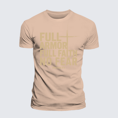 Luxe Mercerized Cotton Tee - Full Armor Full Faith No Fear