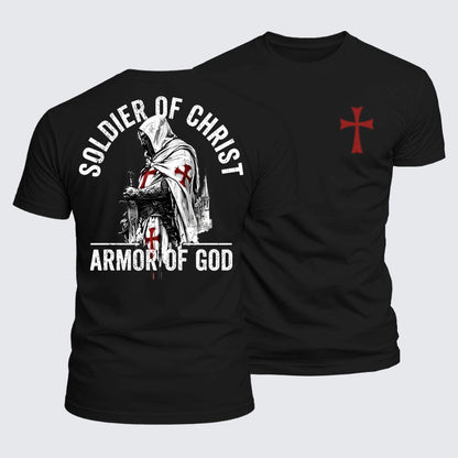 Luxe Mercerized Cotton Tee - Soldier of Christ Armor Of God Crusader Spirit