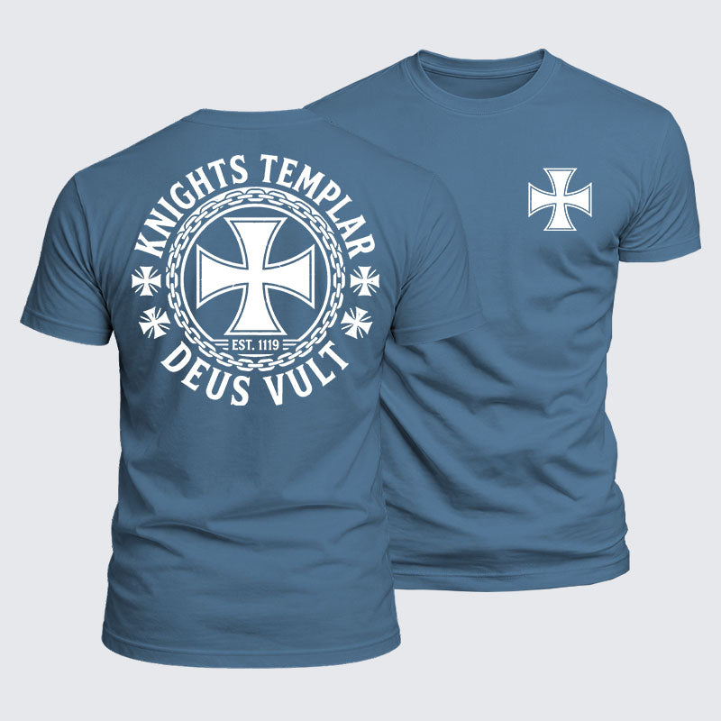 Luxe Mercerized Cotton Tee - Knights Templar Deus Vult